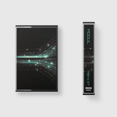 MODUL - Metro EP Abstract design featuring glowing turquoise lines on a dark background.